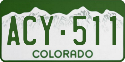 CO license plate ACY511