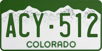 CO license plate ACY512