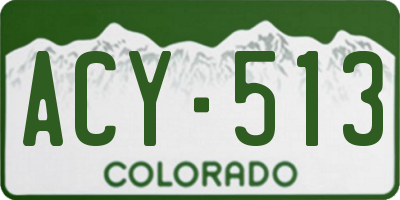 CO license plate ACY513