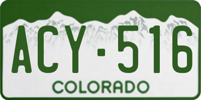 CO license plate ACY516