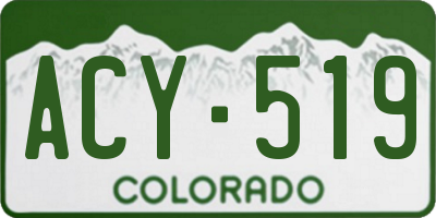 CO license plate ACY519