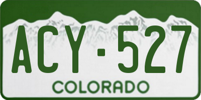 CO license plate ACY527