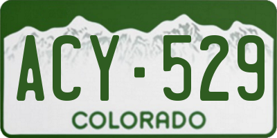 CO license plate ACY529