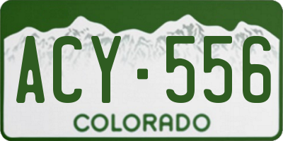 CO license plate ACY556
