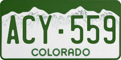 CO license plate ACY559