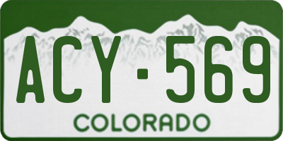 CO license plate ACY569