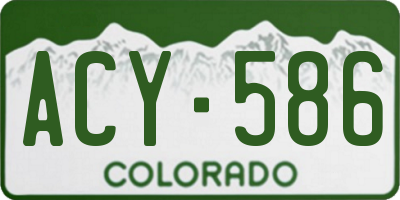 CO license plate ACY586