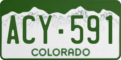 CO license plate ACY591