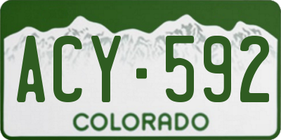 CO license plate ACY592
