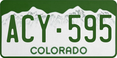 CO license plate ACY595