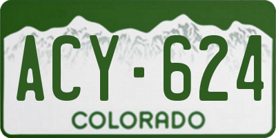 CO license plate ACY624