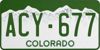 CO license plate ACY677
