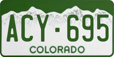 CO license plate ACY695