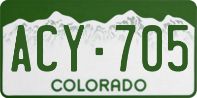 CO license plate ACY705