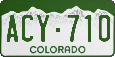 CO license plate ACY710