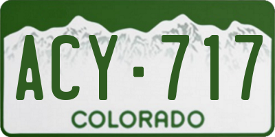 CO license plate ACY717