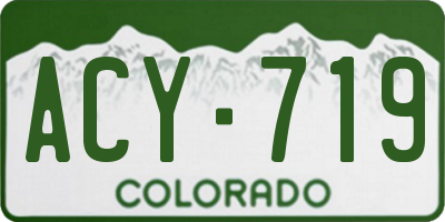 CO license plate ACY719