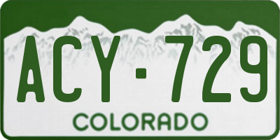 CO license plate ACY729