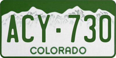 CO license plate ACY730