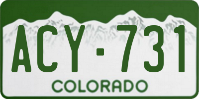 CO license plate ACY731