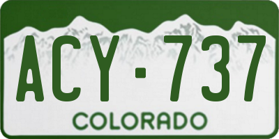 CO license plate ACY737