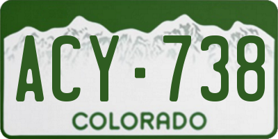 CO license plate ACY738