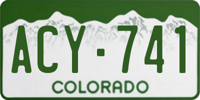 CO license plate ACY741