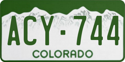CO license plate ACY744