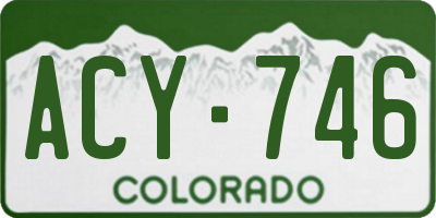 CO license plate ACY746