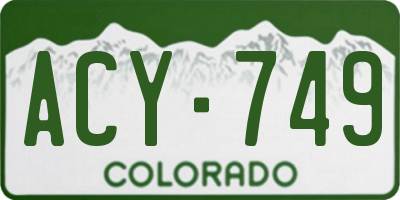 CO license plate ACY749
