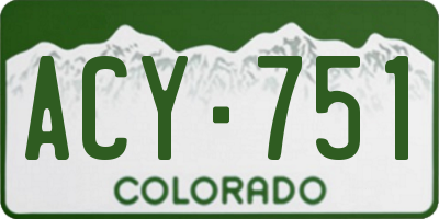 CO license plate ACY751