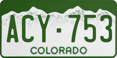 CO license plate ACY753
