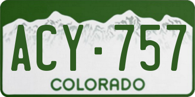CO license plate ACY757