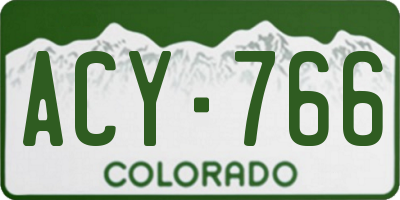 CO license plate ACY766