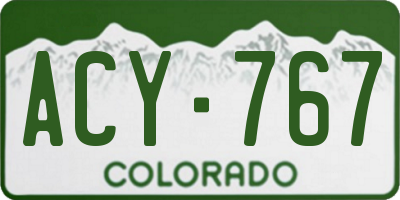 CO license plate ACY767