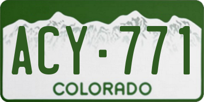CO license plate ACY771