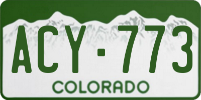 CO license plate ACY773
