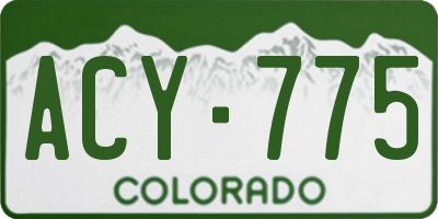 CO license plate ACY775