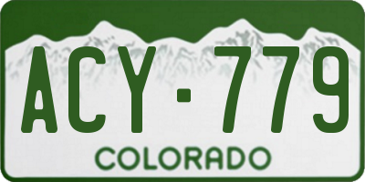 CO license plate ACY779