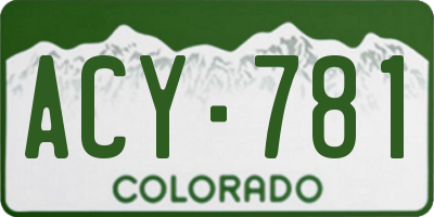 CO license plate ACY781