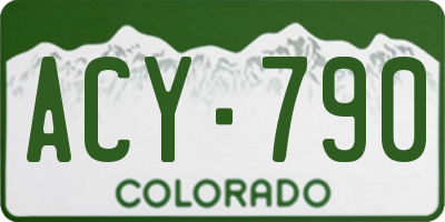 CO license plate ACY790