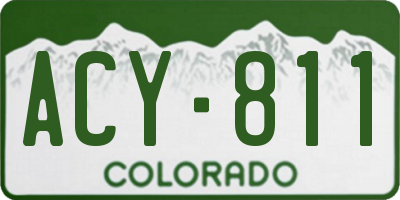 CO license plate ACY811