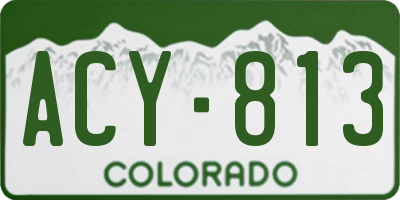 CO license plate ACY813