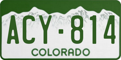 CO license plate ACY814