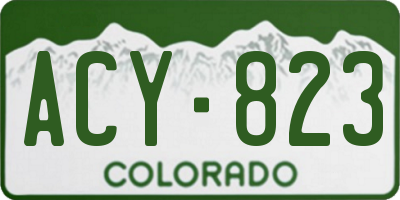 CO license plate ACY823
