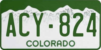 CO license plate ACY824