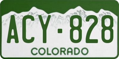 CO license plate ACY828