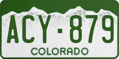 CO license plate ACY879
