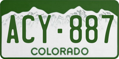 CO license plate ACY887