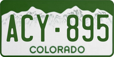 CO license plate ACY895